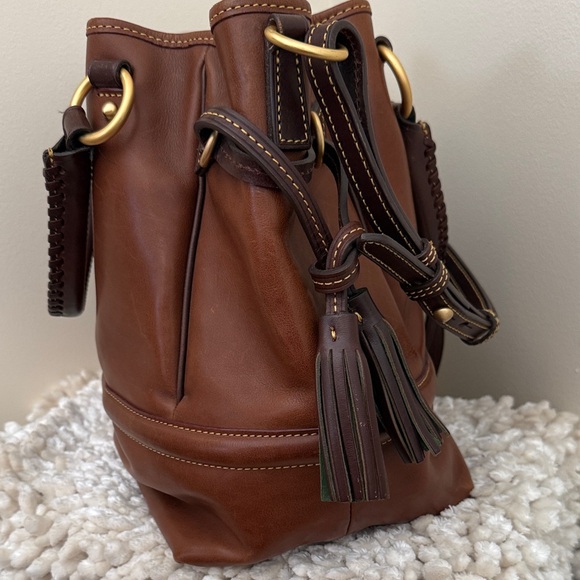 Dooney & Bourke Chestnut Leather Buckley Bag - Picture 4 of 11